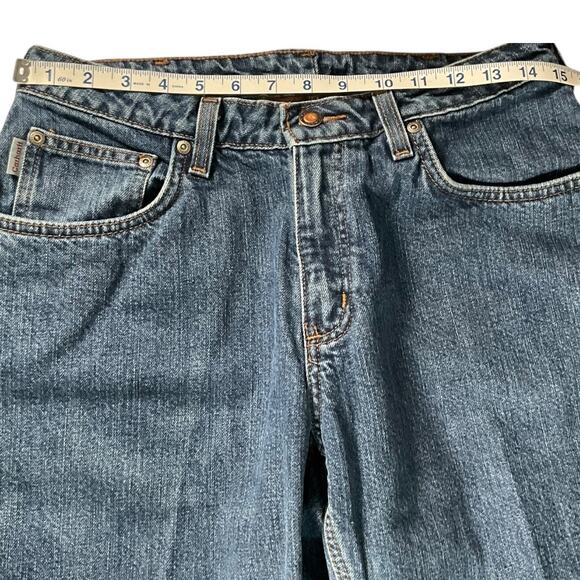 CARHARTT Men's Relaxed Fit Flannel Lined Jeans Medium Wash 100% Cotton No Size - Picture 8 of 16